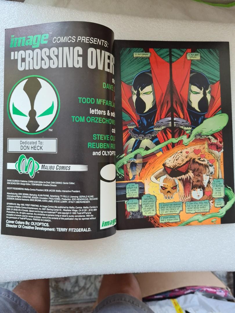 SPAWN #10 (Category: Other Merchandise) located in Singapore. Submitted by gridnaut (Listing ID 1080447829, Image 7). Description: Minor issues. Still in great shape. Cerebus appearance. McFarlane art, Dave Sim story. Guest appearances by Marvel & DC characters (subtly). Is that Superman?? I was told the only issue not reprinted in TPB?!..