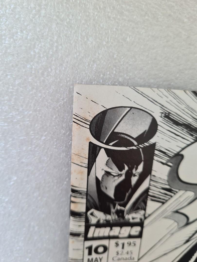 SPAWN #10 (Category: Other Merchandise) located in Singapore. Submitted by gridnaut (Listing ID 1080447829, Image 3). Description: Minor issues. Still in great shape. Cerebus appearance. McFarlane art, Dave Sim story. Guest appearances by Marvel & DC characters (subtly). Is that Superman?? I was told the only issue not reprinted in TPB?!..