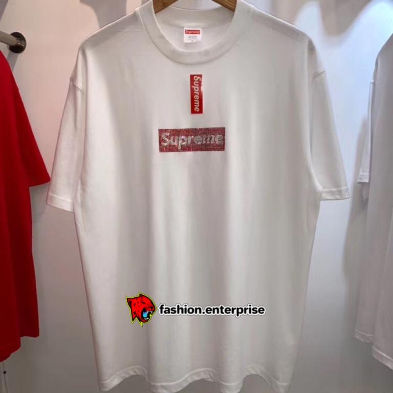 Supreme SS19 Swarovski Box Logo Tee