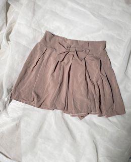 thrift y2k brown skirt rok mini coklat