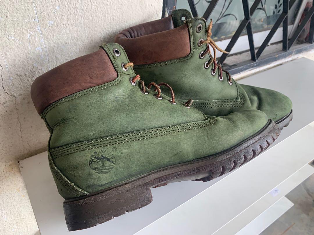 Pesto green timberlands discount