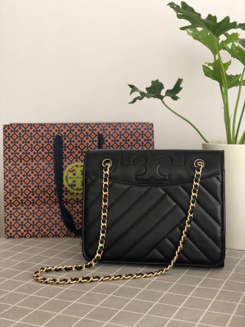 Alexa topstitched leather shoulder bag on sale