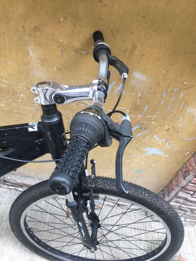 Tradea Sniper Mountain Bike (Category: Bicycles) located in Caloocan City. Submitted by japansurpluscaloocansouth (Listing ID 1080390486, Image 2). Description: Tradea Sniper Mountain Bike Aluminum frame, Disc Brake Ready Size 14”. 54 cm top tube Zoom fork front suspension 80 mm travel V-brakes Promax Adjustable aluminum stem Aluminum handlebar Shimano Revoshift. 6x3 Shimano front derailleur Triple crankset Shimano Sis Rear derailleur 6 spd Doubl