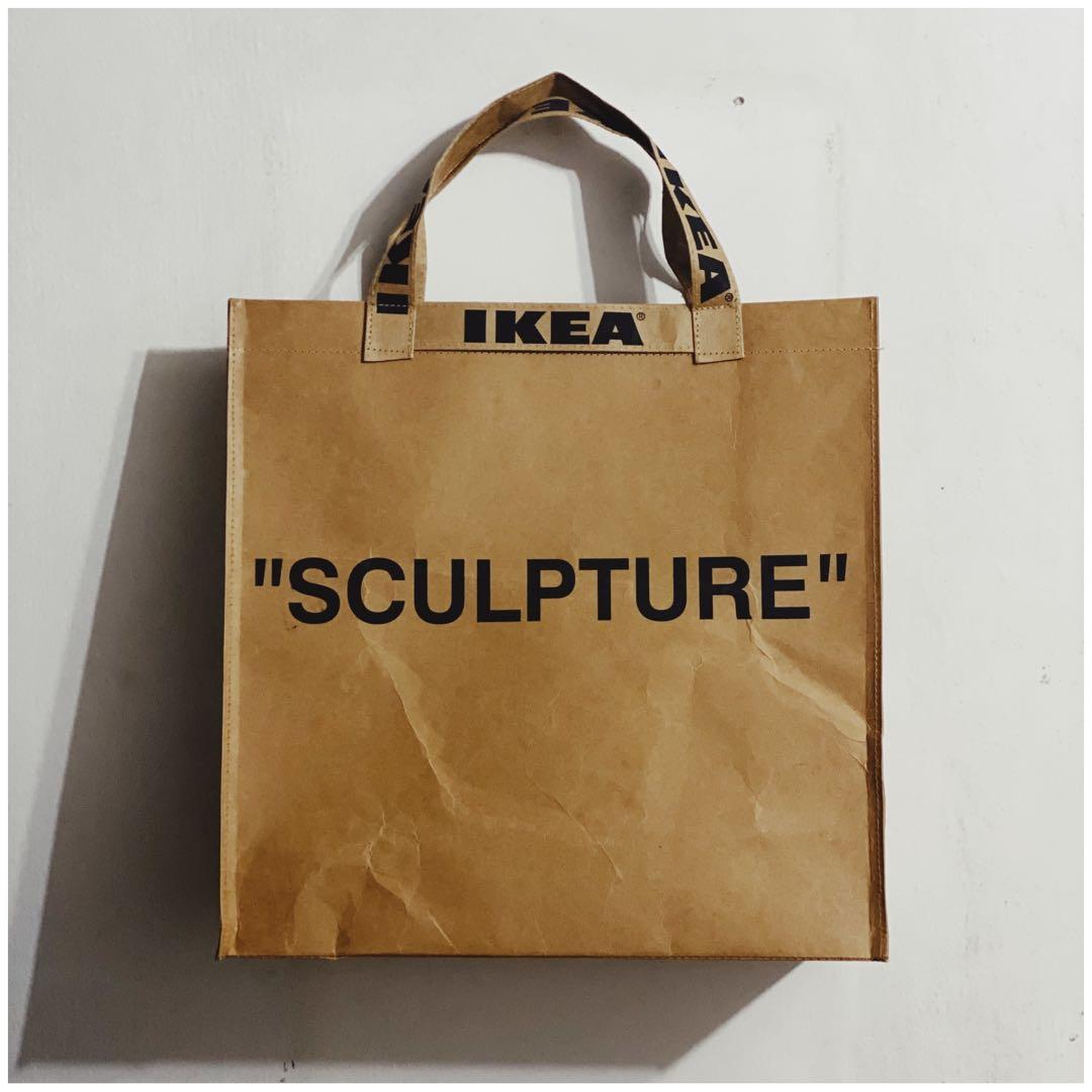 Ikea x Off White tote bag size M, Luxury, Bags & Wallets on Carousell