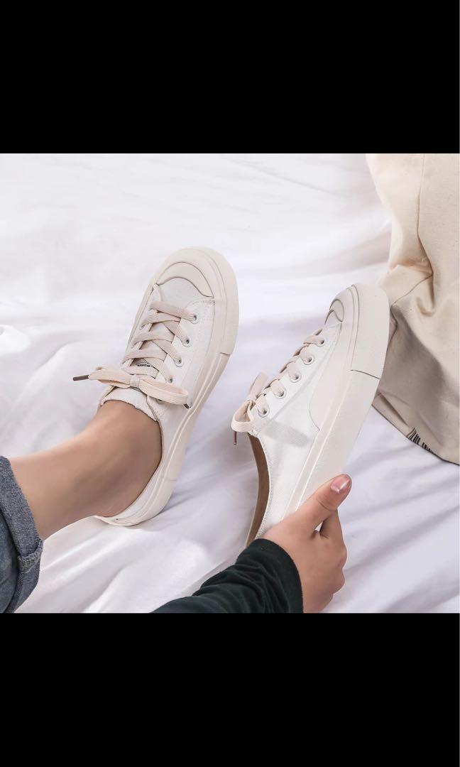 White best sale mule sneakers