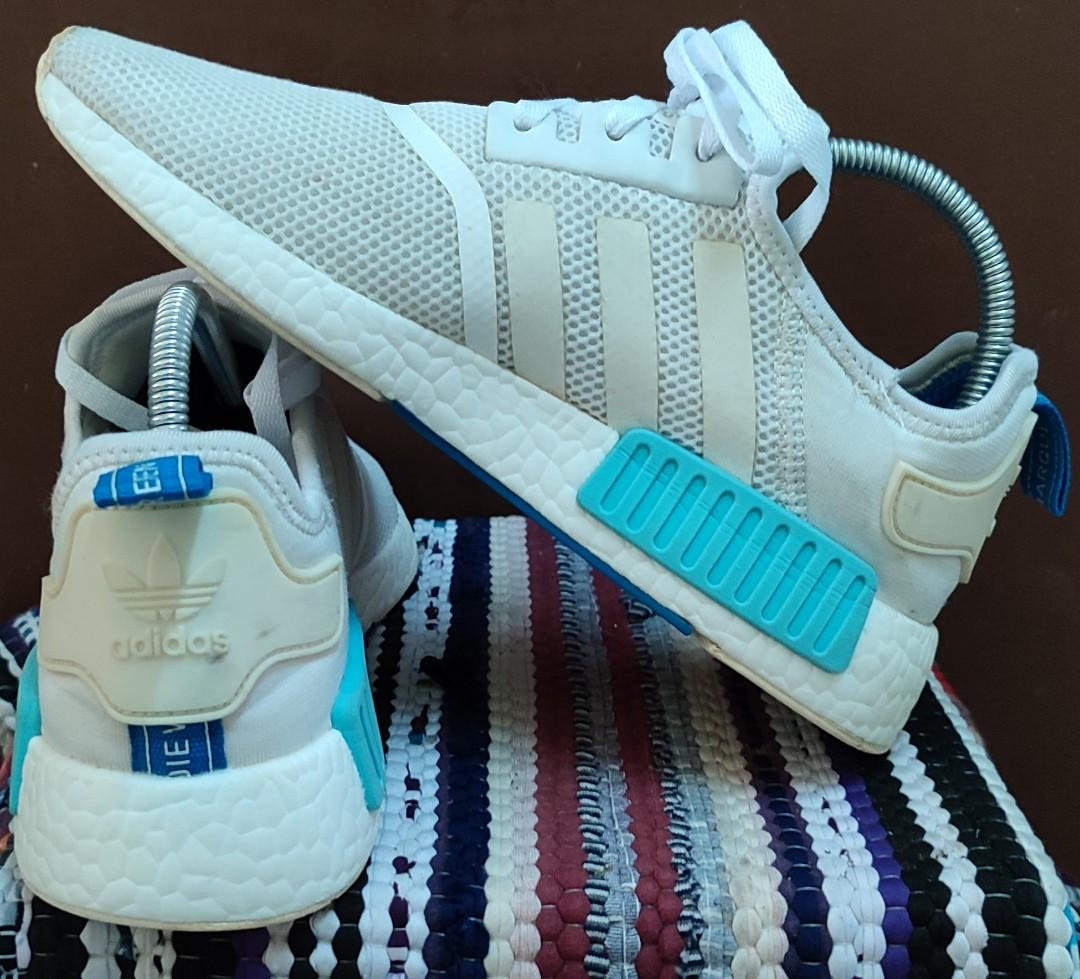 Adidas nmd blue glow discount