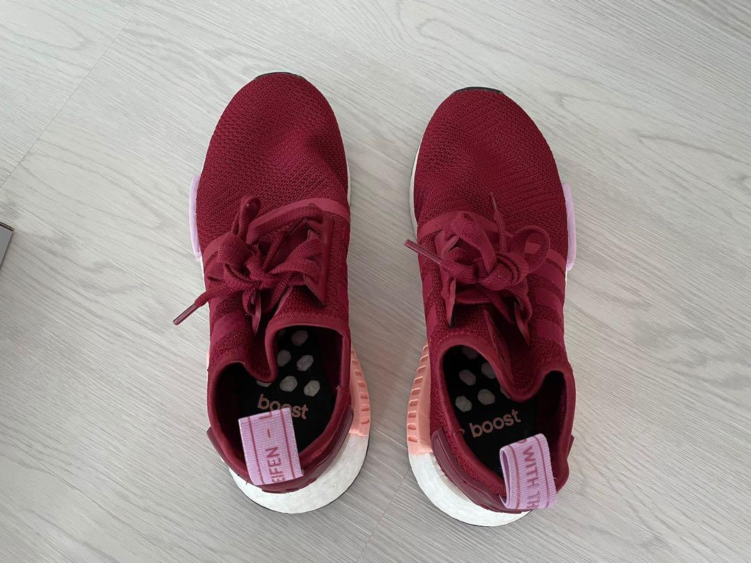Cortés Apretar clase Adidas NMD R1 Low-top sneakers wine red, Women's Fashion, Footwear,  Sneakers on Carousell