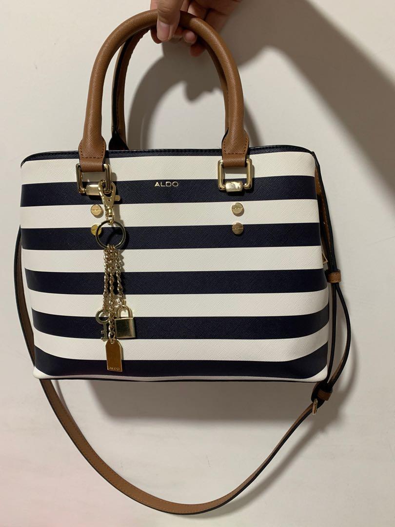 ALDO Legoiri Handbag Original in Navy White