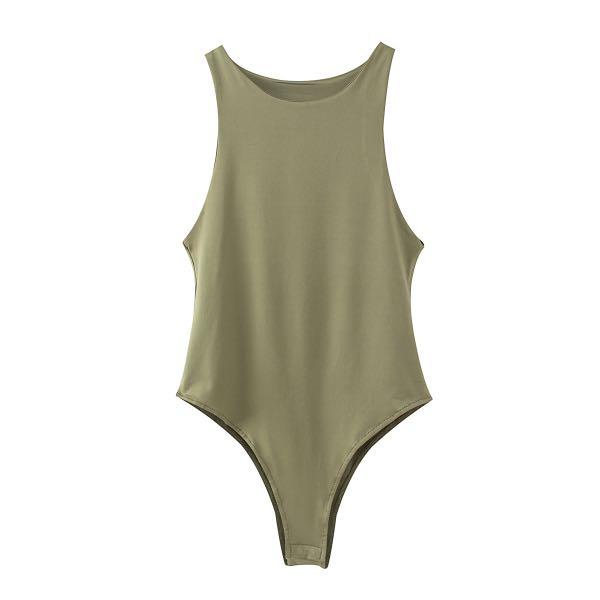 Army green bodysuit Outlet