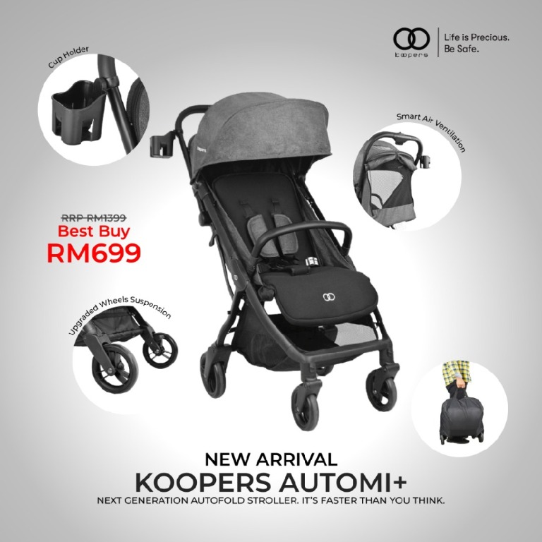 Koopers automi on sale auto fold stroller