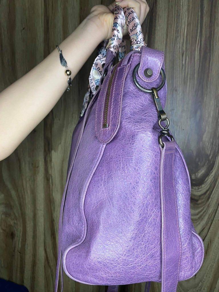 Balenciaga Velo (Category: Luxury Bags & Wallets) located in Quezon City. Submitted by alysstrade (Listing ID 1084932148, Image 2). Description: Negotiable Good used condition Inclusions: dust bag Color: purple .