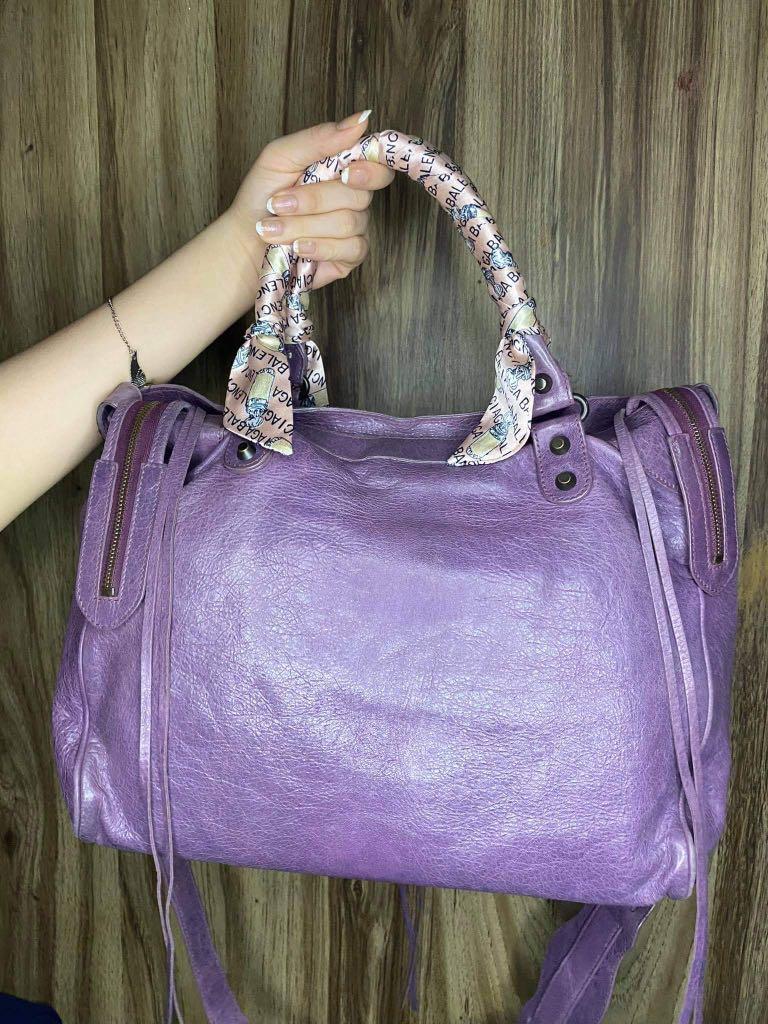 Balenciaga Velo (Category: Luxury Bags & Wallets) located in Quezon City. Submitted by alysstrade (Listing ID 1084932148, Image 3). Description: Negotiable Good used condition Inclusions: dust bag Color: purple .