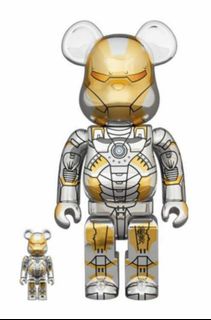 現貨Bearbrick Clear Black Baby 1000% Chrome Ver. My First Be