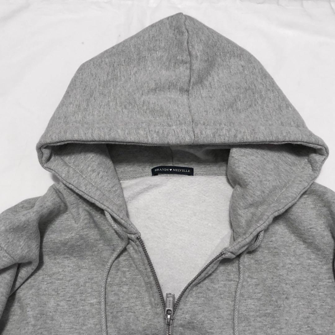 Brandy melville grey christy hoodie (regular fit), Women's Fashion, Tops,  Other Tops on Carousell