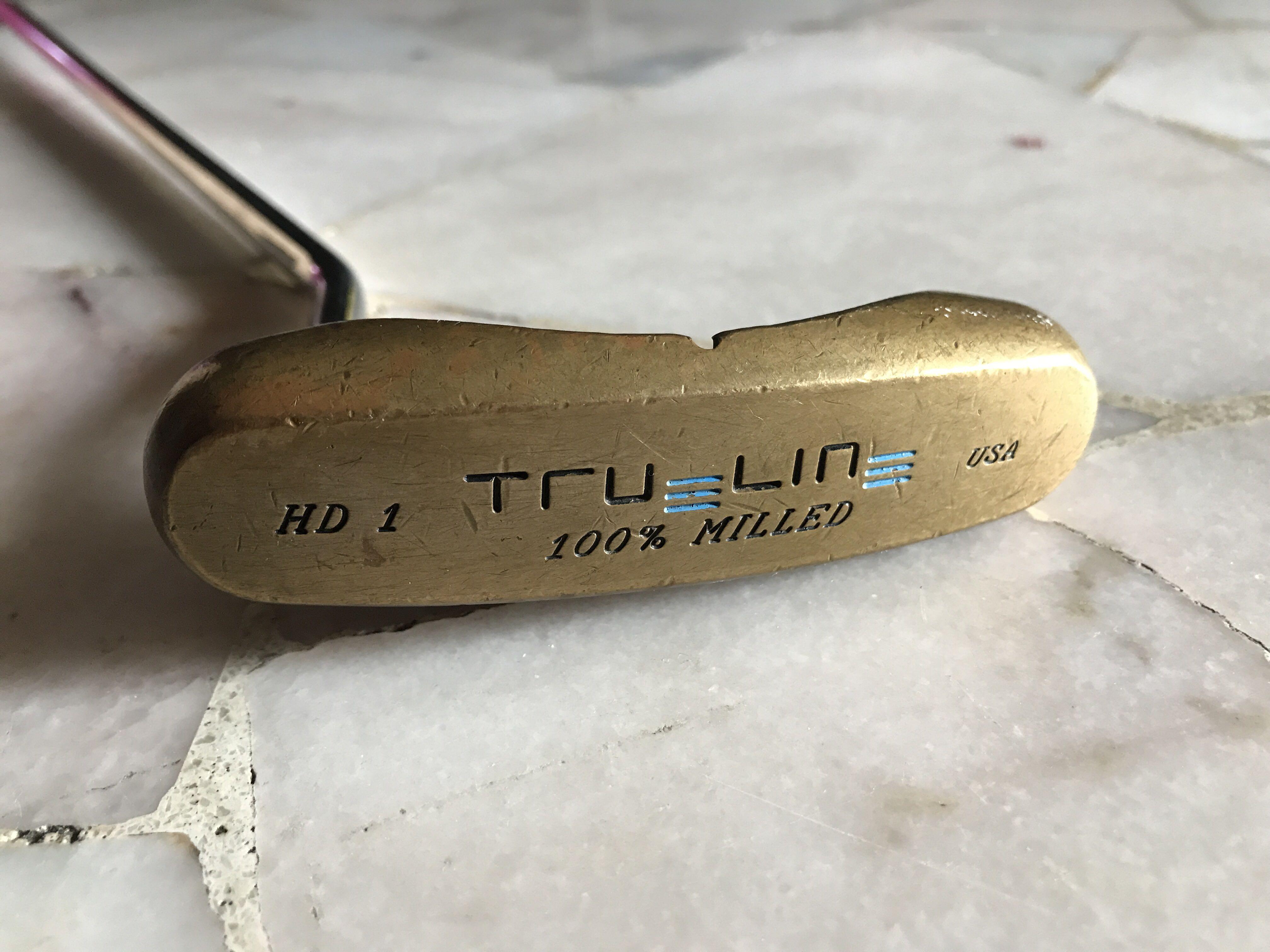 Brass Golf Putter TRUE LINE milled 100 USA, Sports Equipment, Sports