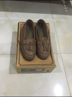 Brown leather loafer (sepatu kulit) Guteninc