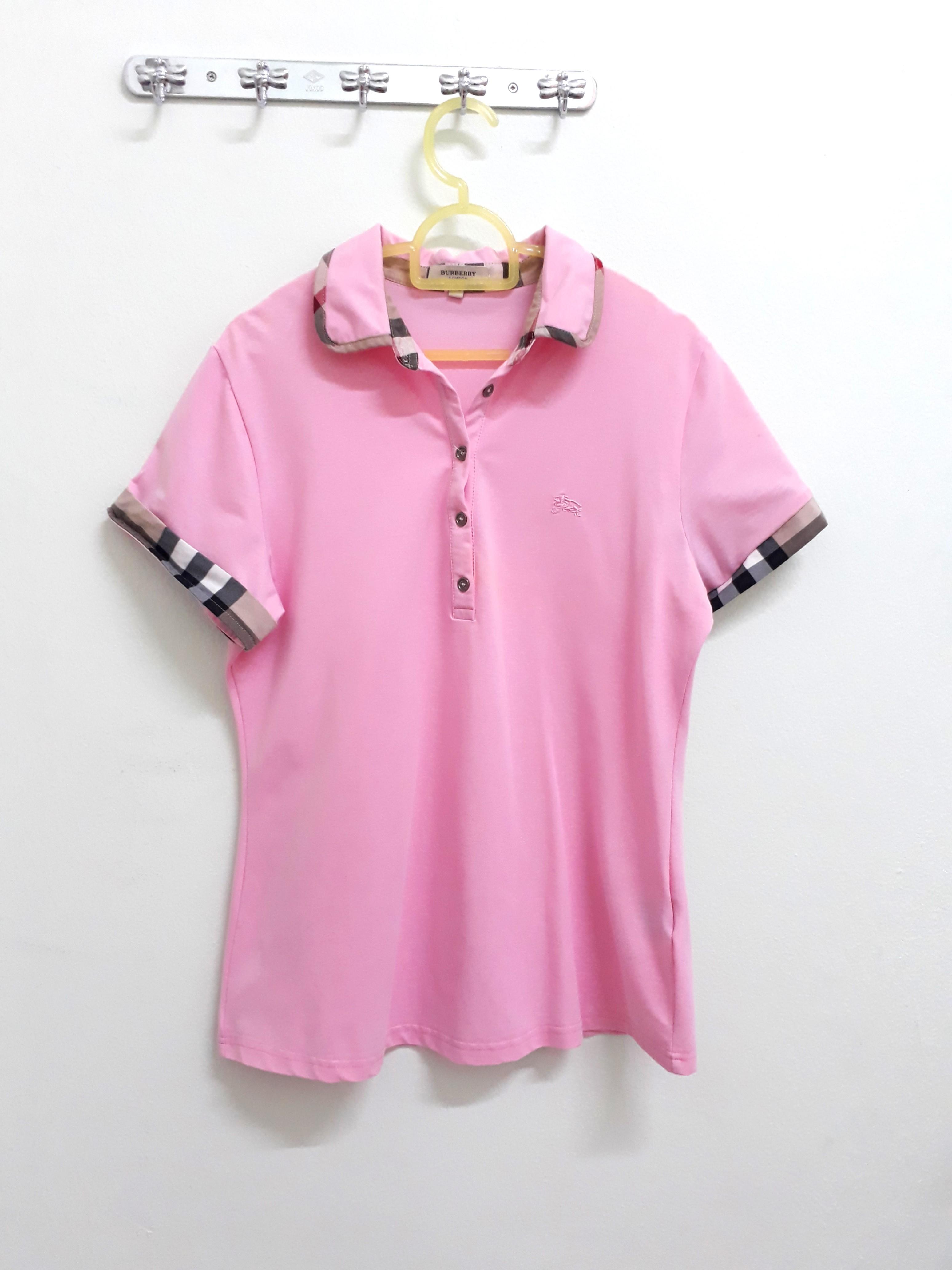 Burberry polo shirt store womens pink