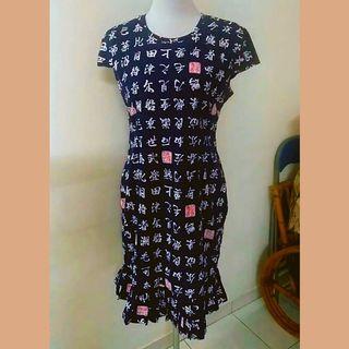 CUTE PLEATED SHORT SLEEVE DRESS : handmade