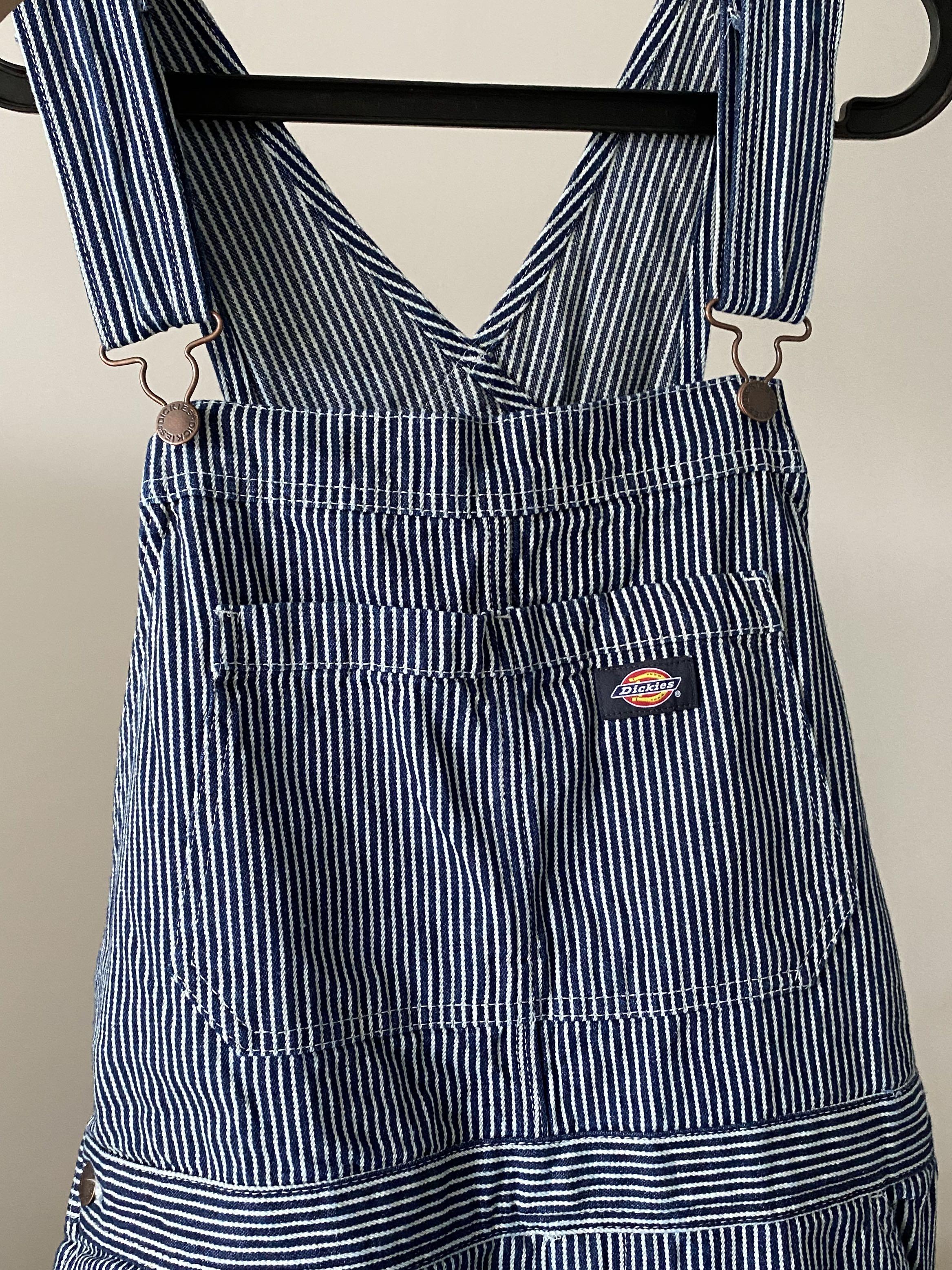 Dickies online striped dungarees