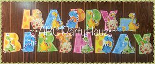 Dinosaur Happy Birthday Banner Party Decoration