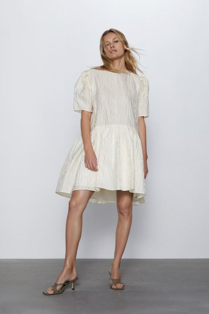 zara flounce dress