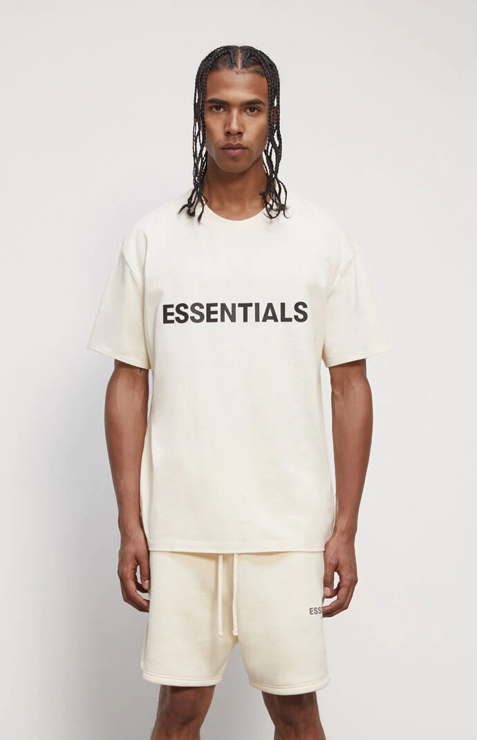 Fear of god essentials t shirt cream Clearance