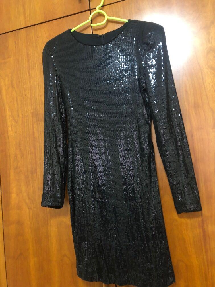 FOREVER 21 Black Sequins Dress Women s Fashion Dresses Sets Dresses on Carousell