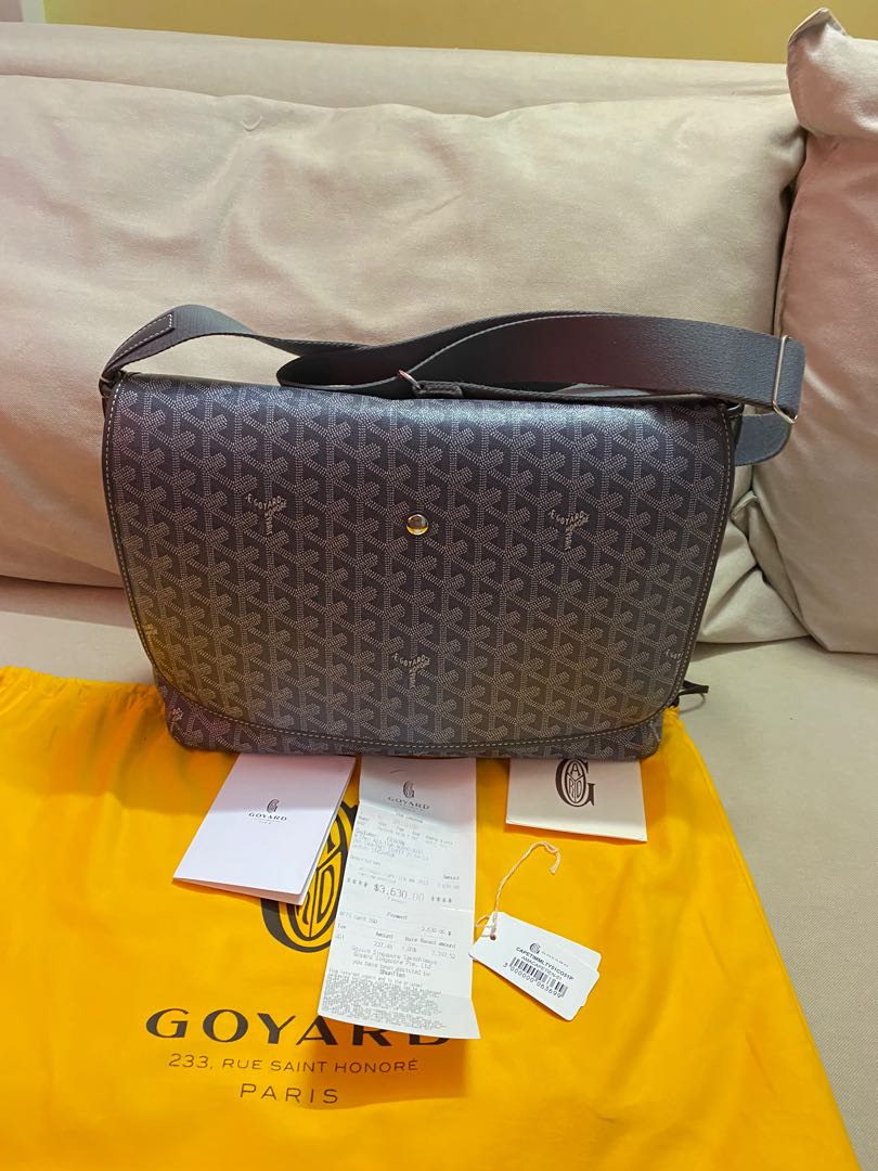 Goyard Grey Goyardine Capetien Messenger Bag