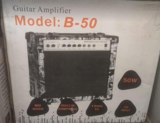 GUITAR AMPLIFIER 50 WATTS (Category: Musical Instruments) located in Manila. Submitted by sportshubb (Listing ID 1084928967, Image 1). Description: GUITAR AMPLIFIER 50 WATTS 6800 OUTPUT POWER 50 WATTS 12" Speaker- with INPUT 1 and INPUT 2 - "Pwede dalawang GUITAR nakasaksak" - with built in DISTORTION and pwede lagyan ng footswitch - 4 band EQ - Can be connected to a CD player or Mobile phones 09553905436 - Globe 09067036454 - Globe 09507383831‬ 