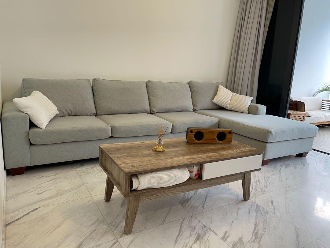 Harvey Norman Sectional Fabric Sofa Couch Furniture Home Living Sofas