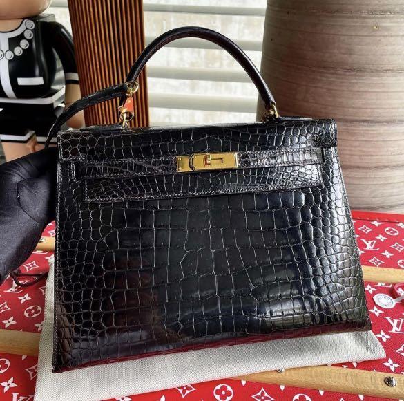 Hermes Kelly 32 Retourne Vintage in Black, Women's Fashion, Bags & Wallets,  Cross-body Bags on Carousell