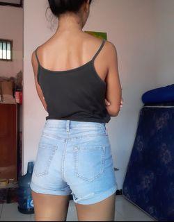 H&M Denim | Blue Jeans Hot Pants | Celana Jeans Pendek Biru