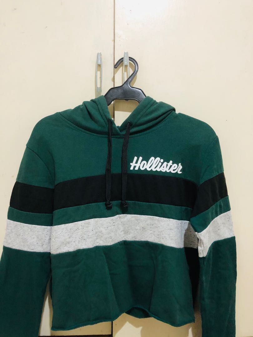 hollister green hoodie