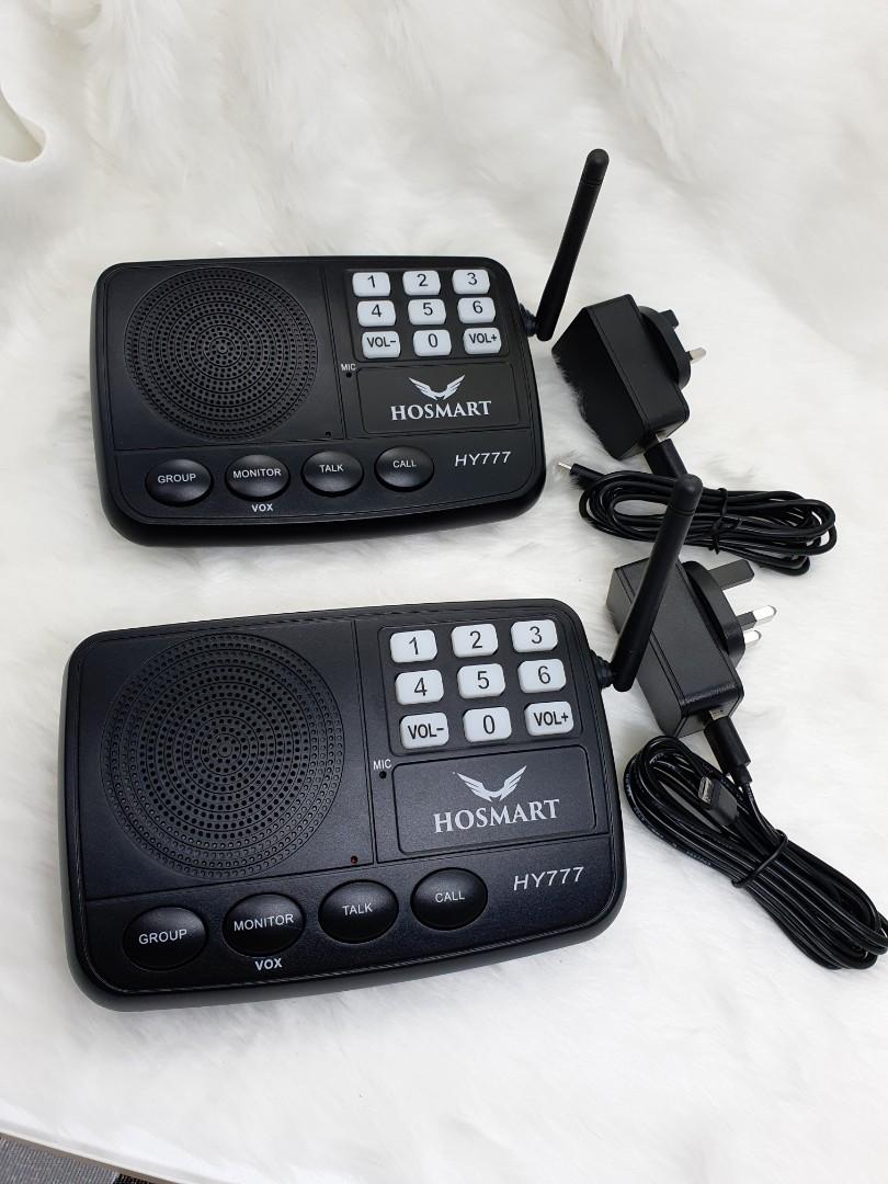 Hosmart Wirelss Hone Intercom 1/2 mile long range 7 channel security ...