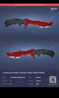 Huntsman Knife Crimson Web CSGO Knife