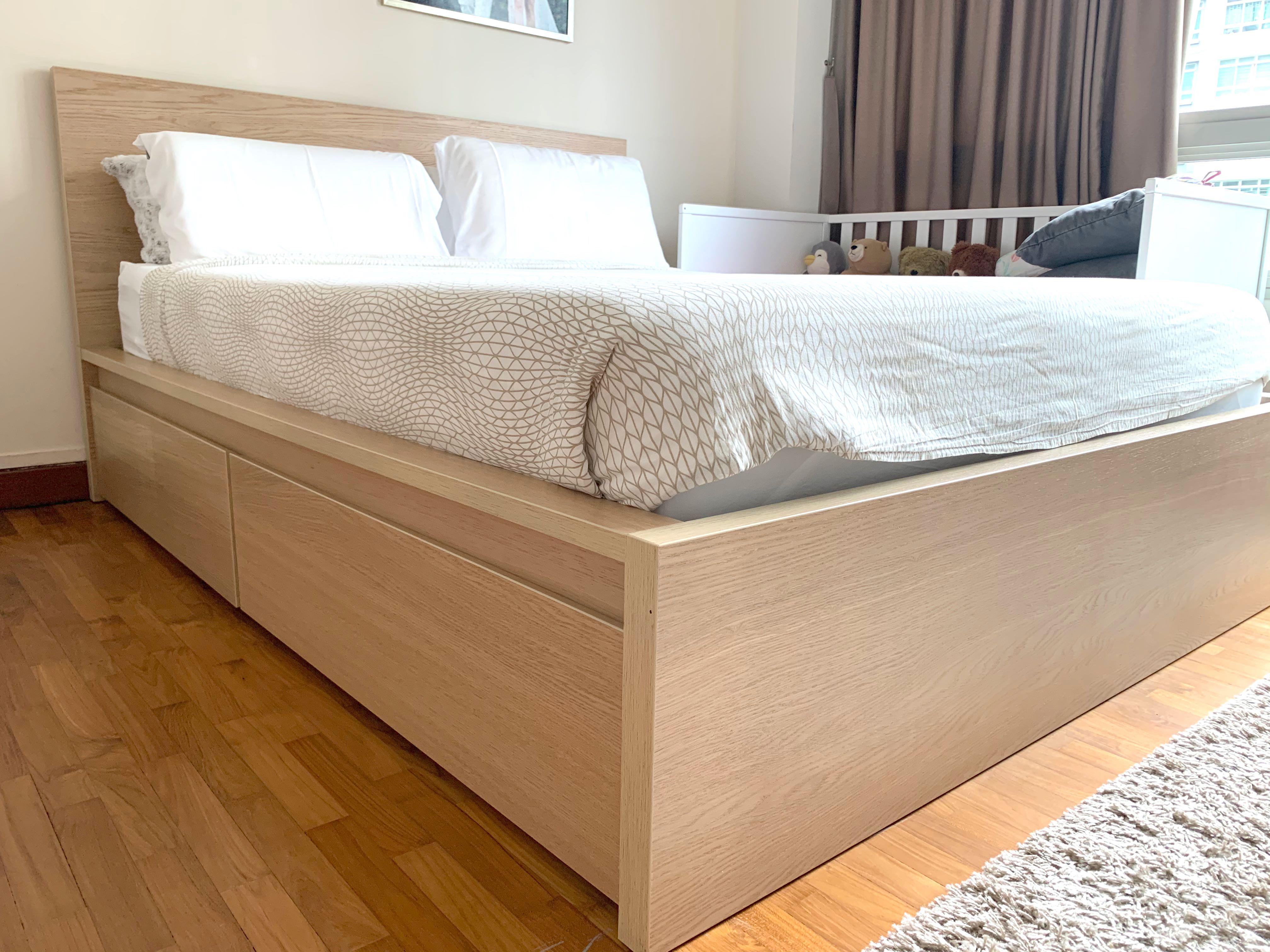 ikea malm bed frame furniture home living furniture bed frames mattresses on carousell