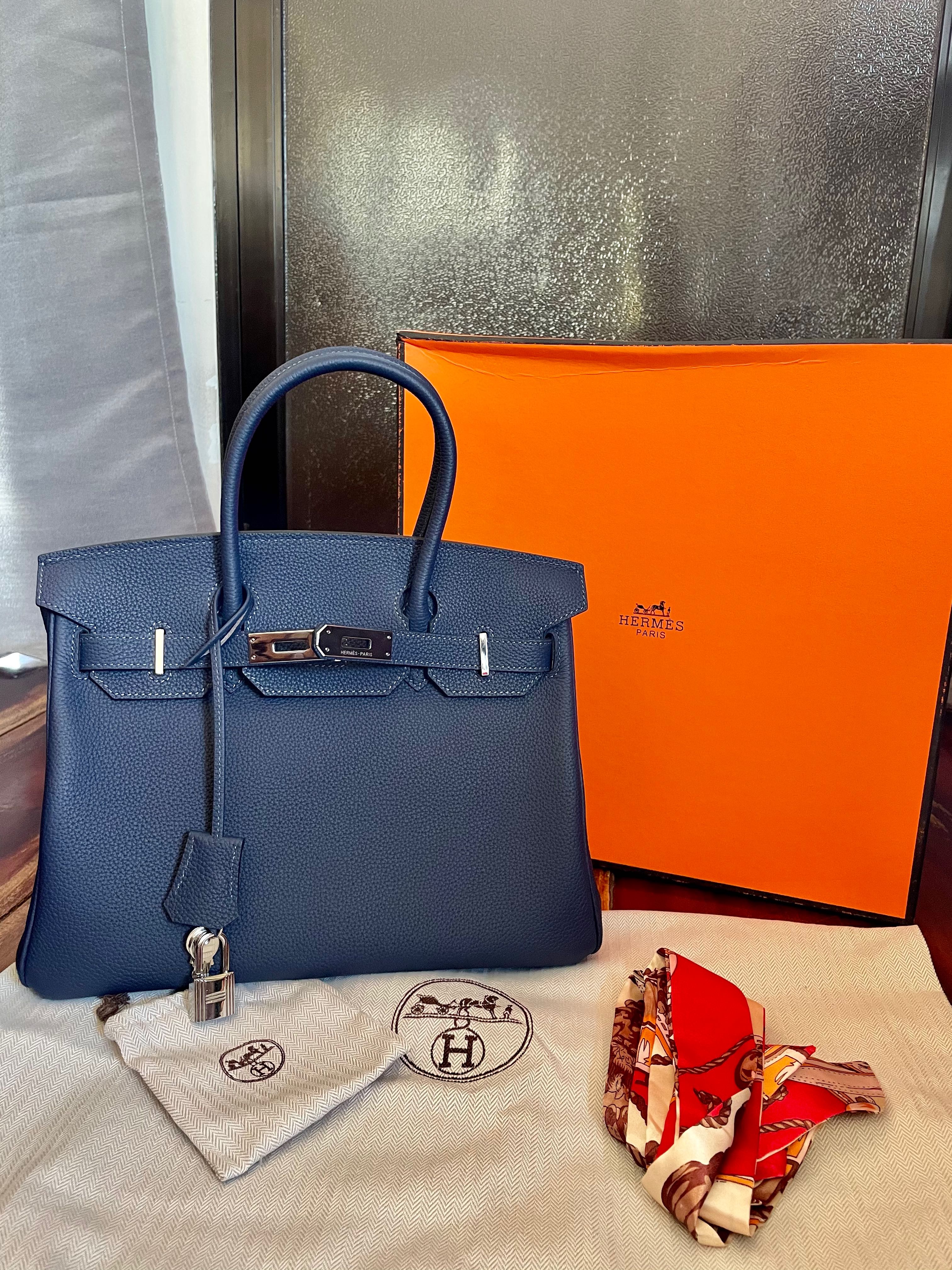Hermes Birkin 30 Box Navy  Luxury pre-owned fashion from Japan