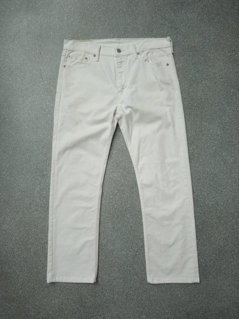 Levi's 513 White Denim, Men's Fashion, Bottoms, Jeans on Carousell