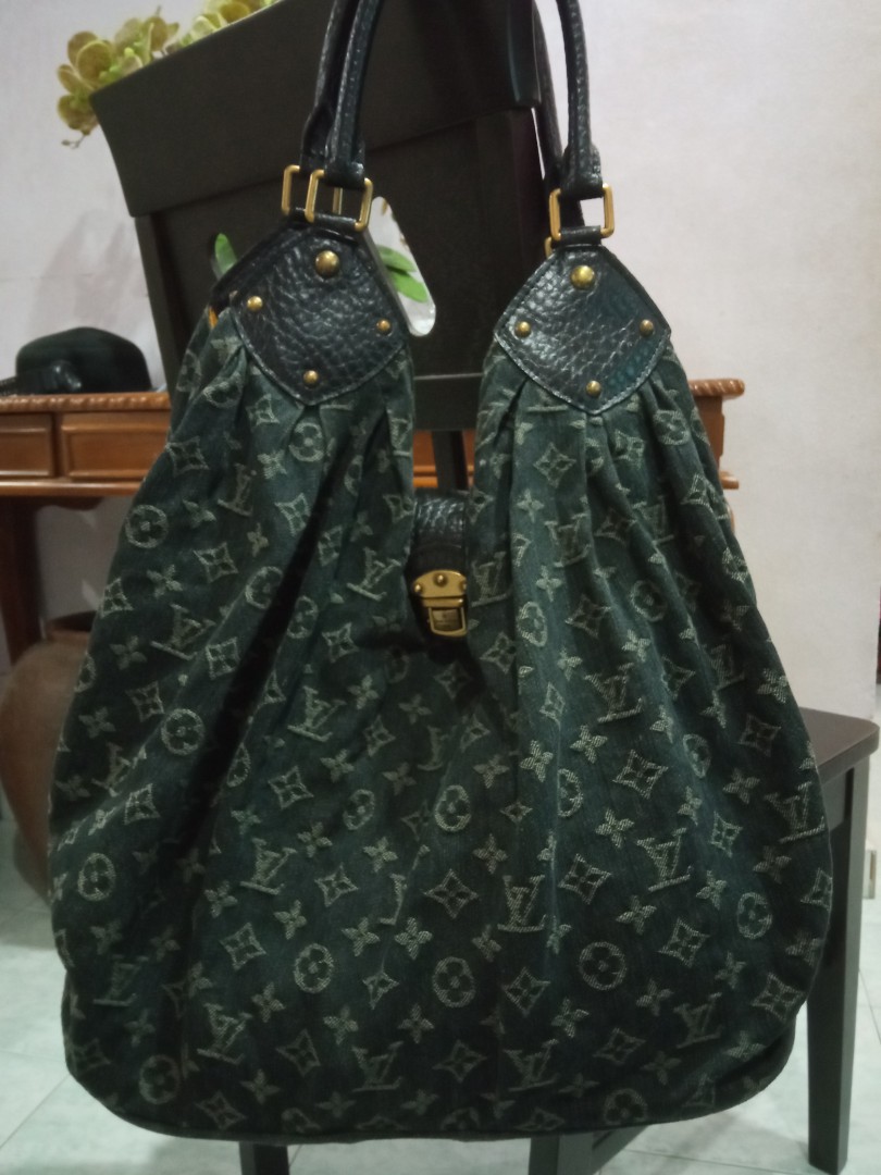 Louis Vuitton, Bags, Real Louis Vuitton Denim Mahina Shoulder Purse