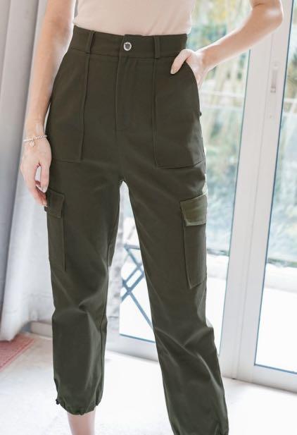 Mikayla Renna Cargo Pants Army Green, Women's Fashion, Bottoms, Other ...