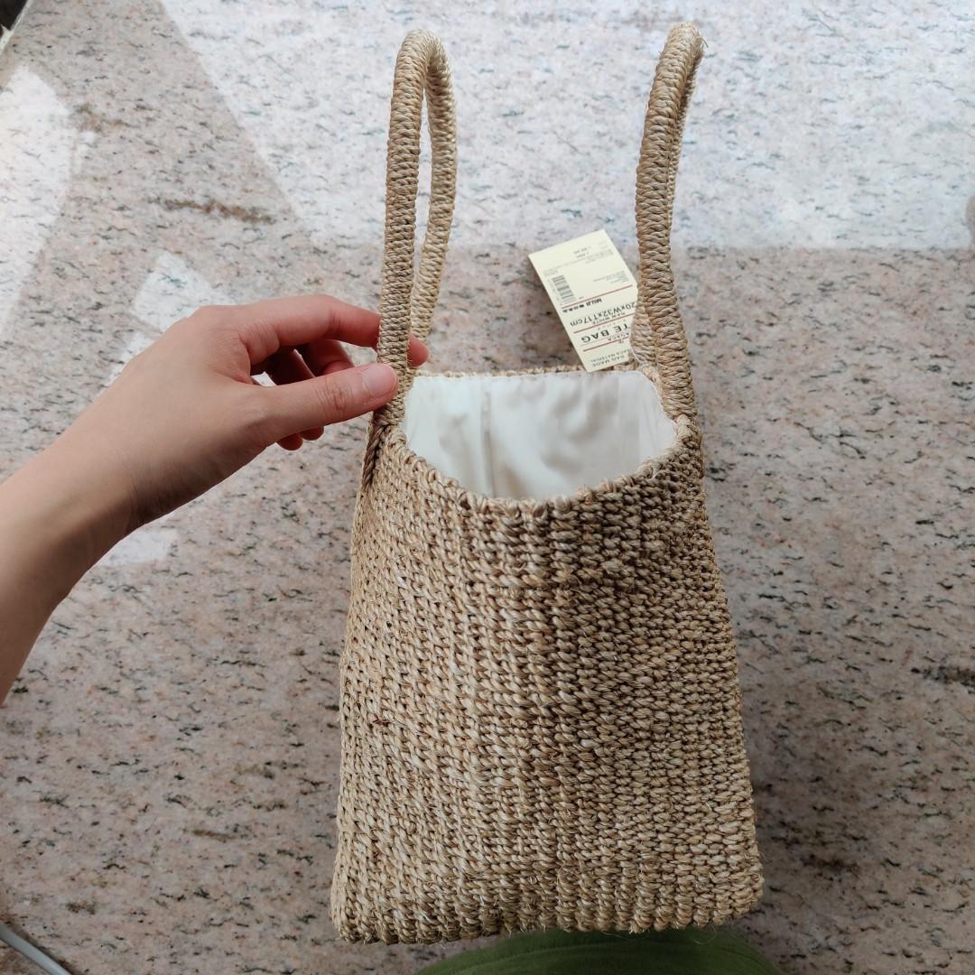 6折] Muji abaca tote bag basket 麻蕉藤籃手挽袋, 女裝, 手袋及銀包 