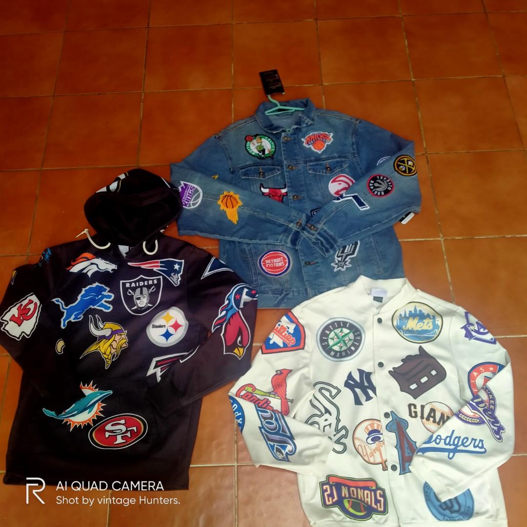 Nba jacket with all teams patches top