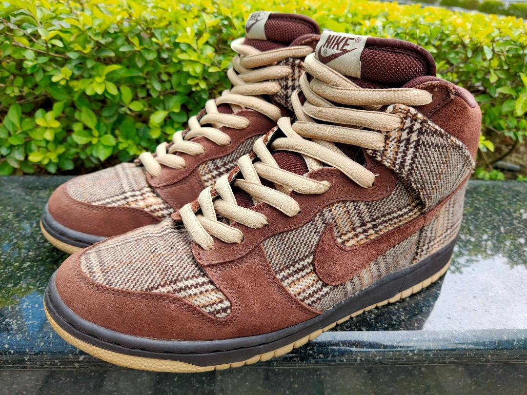 NIKE Dunk High Pro SB Tweed 高筒格紋NIKE SB, 他的時尚, 鞋, 運動鞋