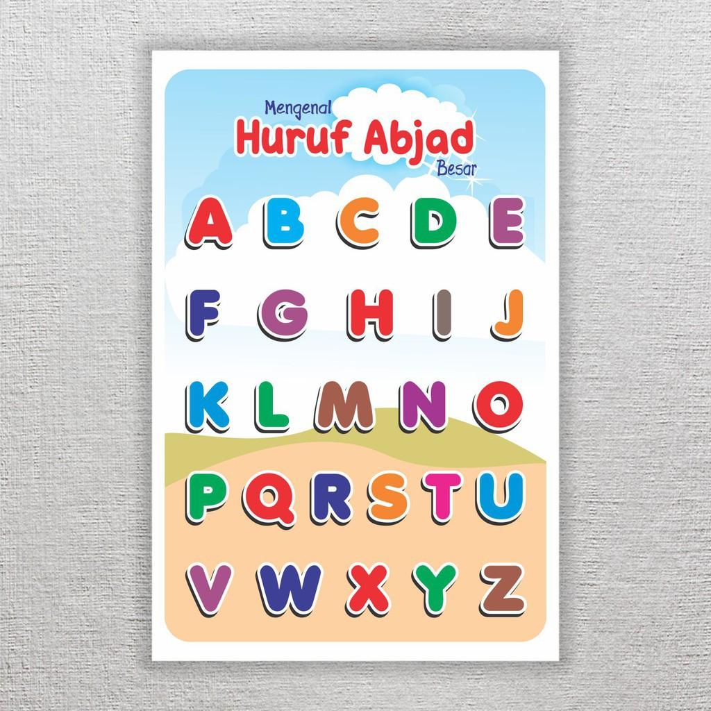 Jual Poster Belajar Anak Tk Paud Mengenal Huruf Abjad Alfabet Besar ...