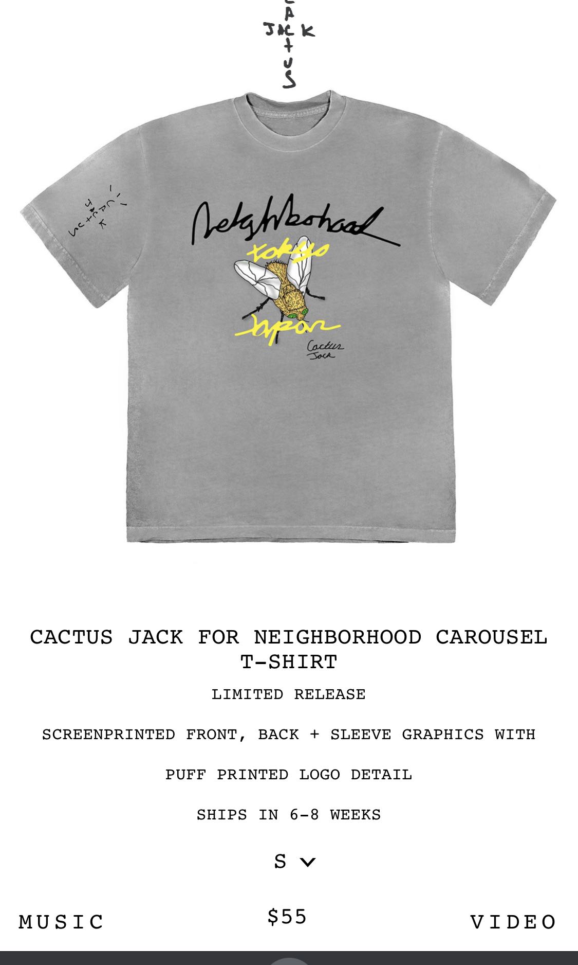 CACTUS JACK FOR NEIGHBORHOOD CAROUSEL