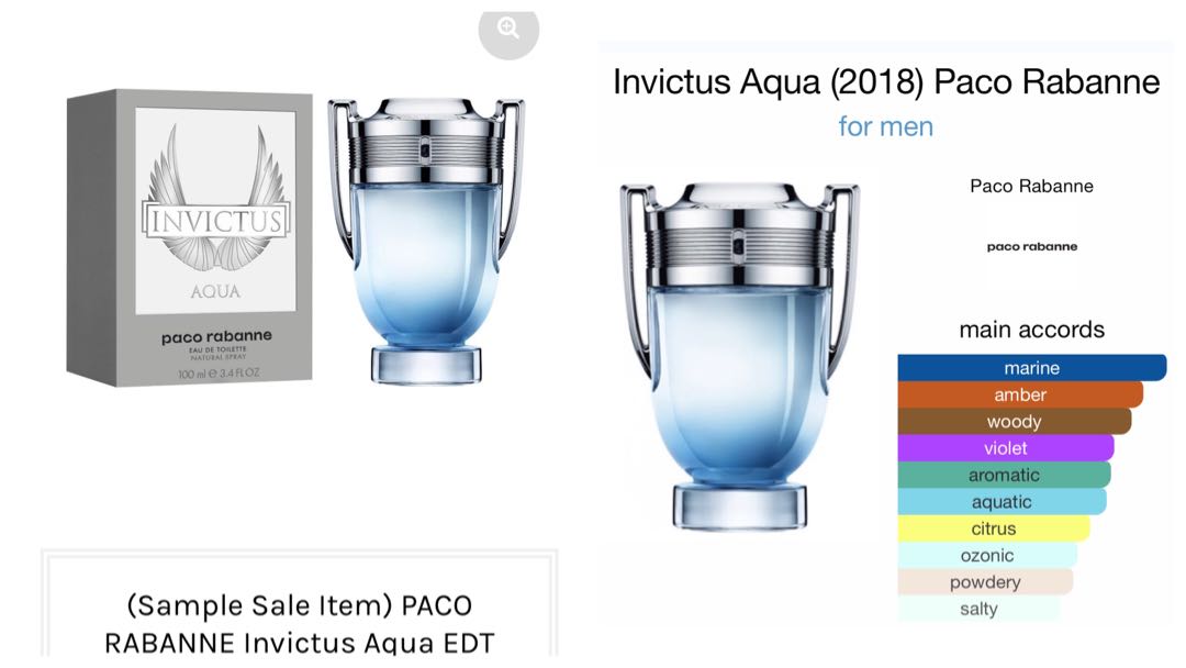 Invictus aqua notes sales