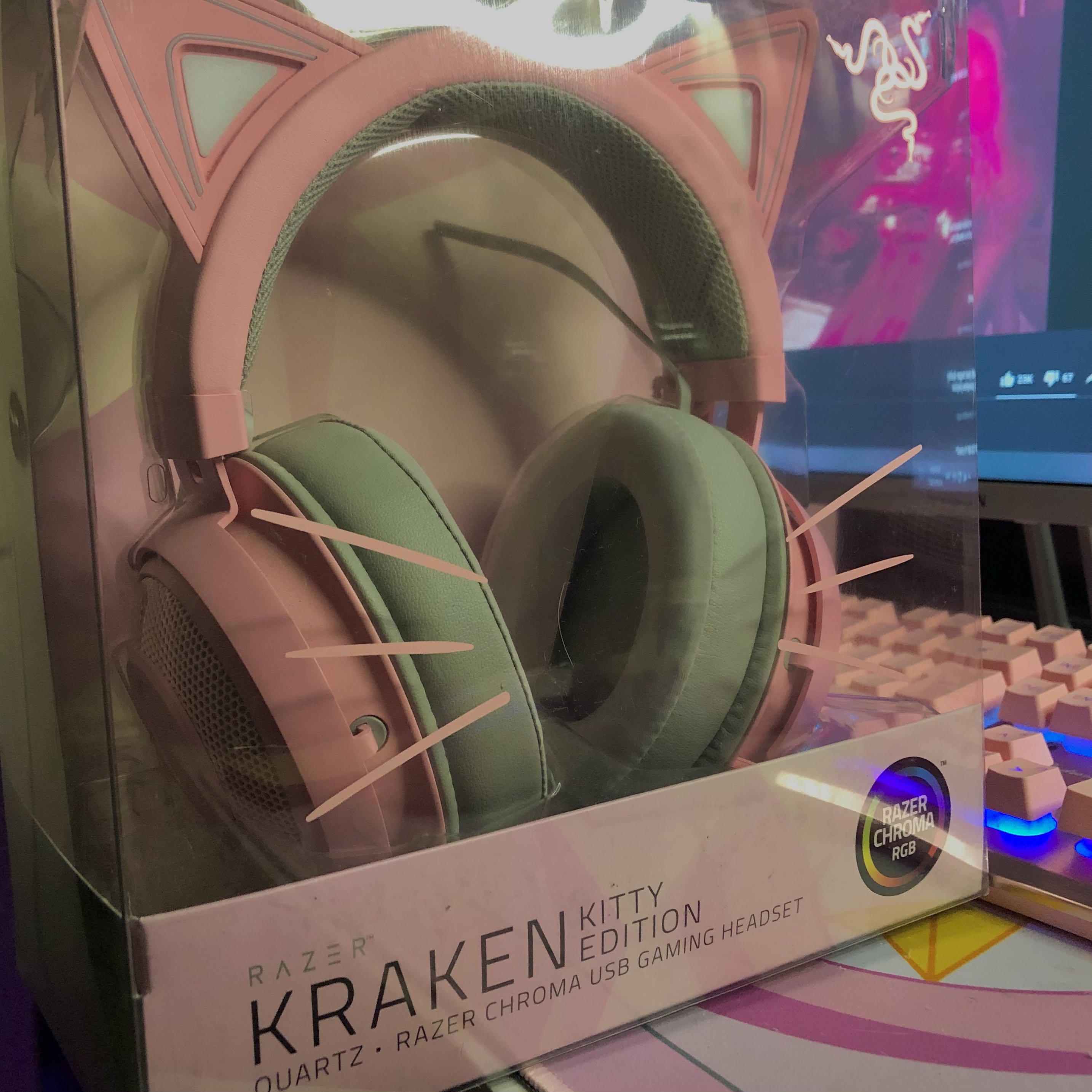 Razer Kraken Kitty Edition Audio Headphones Headsets On Carousell Razer Kraken Kitty Edition Audio Headphones Headsets On Carousell