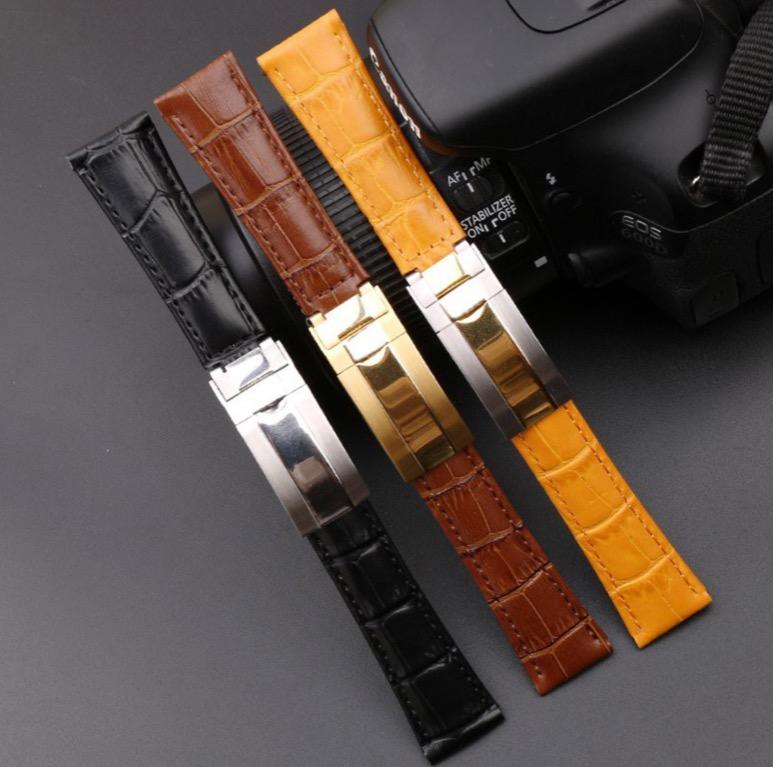 Rolex Leather Strap Clasp Suitable for Submariner GMT Daytona Yatchmaster Datejust Oysterperpetual etc. Pepsi Rootbeer Hulk Batman Panda