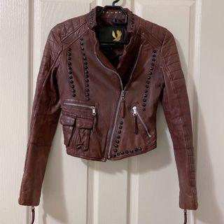 Studded leather jacket size XS