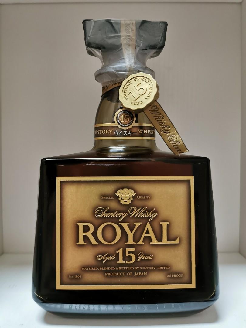 山崎前身已停產]Suntory Royal 15 Gold Label(三得利皇家15年）所淨無幾, 嘢食 嘢飲, 酒精飲料- Carousell